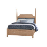 Tide & Timber PENCIL POSTER BED WITH FOOTBOARD STORAGE