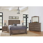 Cool Farmhouse Panel Bed w/ Storage Footboard - Image 4