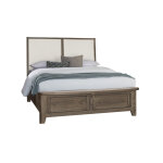 Woodbridge Upholstered Bed with storage -White