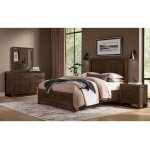 Lodge & Loft Floating Panel Bed With Footboard Storage in Queen - 840-557-050B-502-555 - Image 4