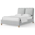 Pure Maple Upholstered Bed-blue Mist - 180-551H-155H-822H-404 - Image 4