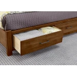 Cool Rustic X Bed With Footboard Storage - 174-667/066B/602/602T - Image 4