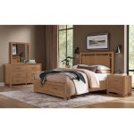 Lodge & Loft Floating Panel Bed With Footboard Storage in Queen - 842-557-050B-502-555 - Image 3
