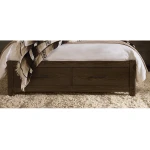 Lodge & Loft Queen Wood Trim Upholstered Storage Bed - Sedona Brown Fabric - 840-551Y-050B-502-555 - Image 2