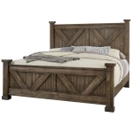 Cool Rustic X Bed With X Footboard - 170-667/766/933/MS2