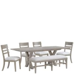 Bennett 58" Uph Dining Bench 1in - Image 9
