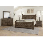 Cool Rustic X Bed With X Footboard - 170-667/766/933/MS2 - Image 3