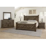 Cool Rustic X Bed With X Footboard - 170-667/766/933/MS2 - Image 3