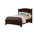 Bonanza Queen & King Poster Storage Bed - Merlo Finish in Queen - BB27-557-050B-502-TT-555T