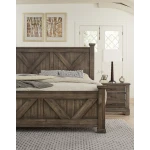 Cool Rustic X Bed With X Footboard - 170-667/766/933/MS2 - Image 5