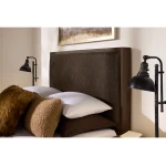 Lodge & Loft Wood Trim Upholstered Bed - Sedona Brown Fabric - 840-551Y-155Y-922 - Image 3