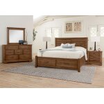Cool Rustic Plank Bed With Footboard Storage in Queen - 174-558-050B-502-555 - Image 3