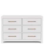 Rosalie 56" 6-Drawer Dresser-Wht