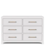 Rosalie 56" 6-Drawer Dresser-Wht
