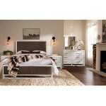 Lodge & Loft Wood Trim Upholstered Bed - Sedona Brown Fabric in Cal King - 844-661Y-166Y-944-MS1 - Image 5
