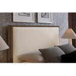 Lodge & Loft Wood Trim Upholstered Storage Bed - Ivory Cream Fabric - 840-661I-066B-502-666 - Image 4