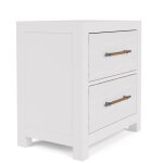 Rosalie 2-Drawer Nightstand-White - Image 4