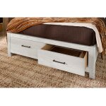 Lodge & Loft Wood Trim Upholstered Storage Bed - Sedona Brown Fabric - 844-551Y-050B-502-555 - Image 5