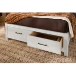 Lodge & Loft Wood Trim Upholstered Storage Bed - Sedona Brown Fabric - 844-551Y-050B-502-555 - Image 4