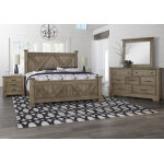 Cool Rustic X Bed With X Footboard - 172-667/766/933/MS2 - Image 3
