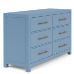 Rosalie 56" 6-Drawer Dresser-Blue - Image 8