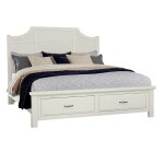 Maple Road Two-Tone Scalloped Storage Bed - 116-557-050B-502-555;116-667-066B-502-666