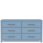 Rosalie 66" 6-Drawer Dresser-Blue - Image 4