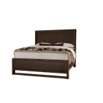 Lodge & Loft Wood Trim Upholstered Bed - Sedona Brown Fabric - 840-661Y-166Y-922-MS1