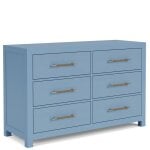 Rosalie 56" 6-Drawer Dresser-Blue - Image 7