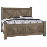 Cool Rustic X Bed With X Footboard - 172-667/766/933/MS2