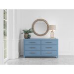 Rosalie 66" 6-Drawer Dresser-Blue - Image 9