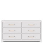 Rosalie 66" 6-Drawer Dresser-Wht