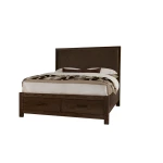 Lodge & Loft Wood Trim Upholstered Storage Bed - Sedona Brown Fabric - 840-661Y-066B-502-666