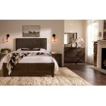 Lodge & Loft Wood Trim Upholstered Storage Bed - Sedona Brown Fabric - 840-551Y-050B-502-555 - Image 4