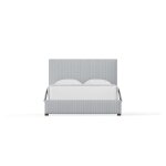 Choices Custom Bed Collection Amelia Upholstered Bed - Navy Stripe - 100-661N-166N-822N