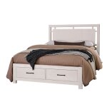 Lodge & Loft Floating Panel Bed With Footboard Storage in King - 844-667-066B-502-666