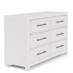 Rosalie 56" 6-Drawer Dresser-Wht - Image 6