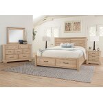 Cool Rustic Plank Bed With Footboard Storage in King - 176-668-066B-502-666 - Image 6