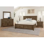 Cool Rustic Queen Plank Bed With Footboard Storage - 170-558-050B-502-555 - Image 3