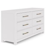Rosalie 66" 6-Drawer Dresser-Wht - Image 6