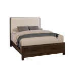 Lodge & Loft Wood Trim Upholstered Storage Bed - Ivory Cream Fabric - 840-661I-066B-502-666