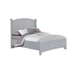 Bonanza Queen Poster Storage Bed - Grey Finish - BB26-557-050B