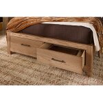 Lodge & Loft Wood Trim Upholstered Storage Bed - Sedona Brown Fabric - 842-661Y-066B-502-666 - Image 6