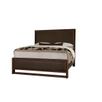 Lodge & Loft Wood Trim Upholstered Bed - Sedona Brown Fabric - 840-551Y-155Y-922