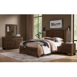 Lodge & Loft King Floating Panel Bed With Footboard Storage - 840-667-066B-502-666 - Image 3