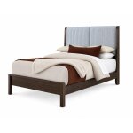 King Shelter Uph Bed-Navy Stripe