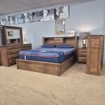 Amish Made Solid Wood 5 Piece Storage King Bedroom Set