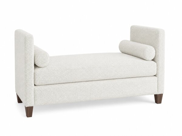 White Boucle' Uph Daybed