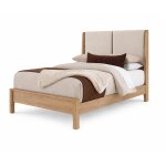 Queen Shelter Uph Bed-Ecru