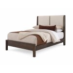 Queen Shelter Uph Bed-Ecru